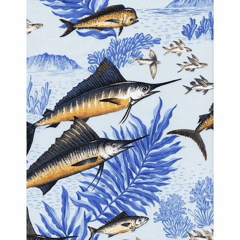 Nautical Bedding Curtain Panel Under The Sea Blue