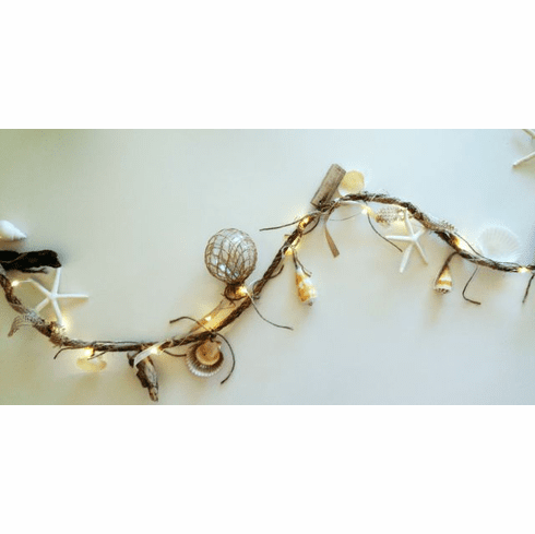 Nautical Seashell and  Driftwood Garland