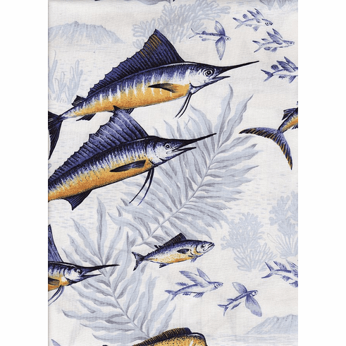 Nautical Shower Curtain Under the Sea White