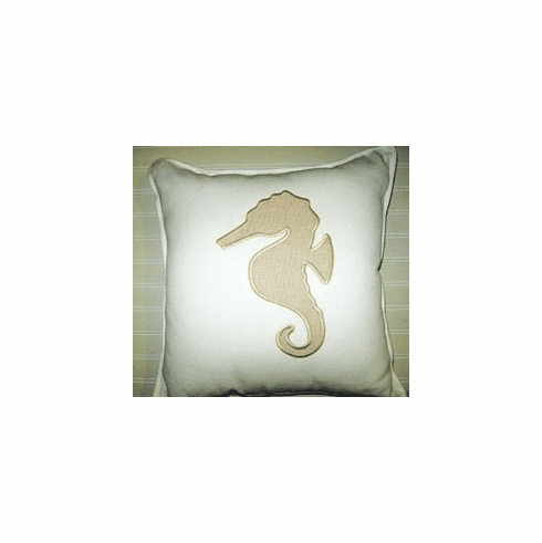 Newport Tan Seahorse Pillow