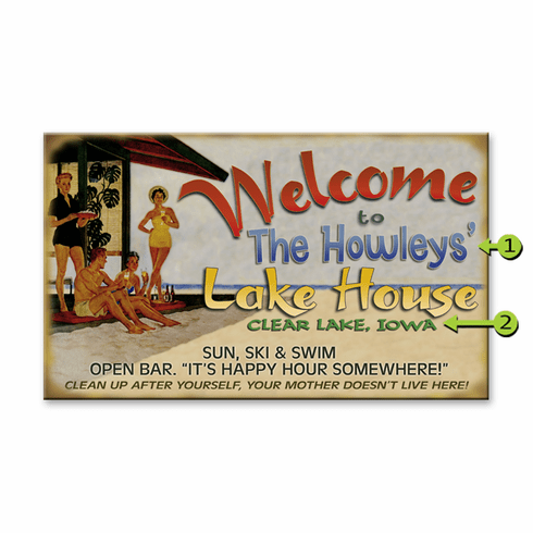 Personalized Lake House Sign
