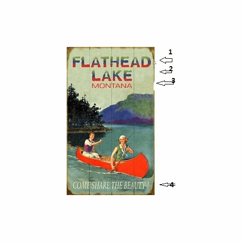 Personalized Vintage Lake Sign