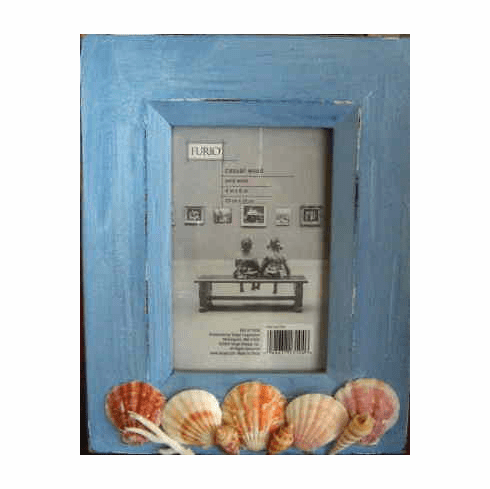 Rustic Picture frame Cottage Blue