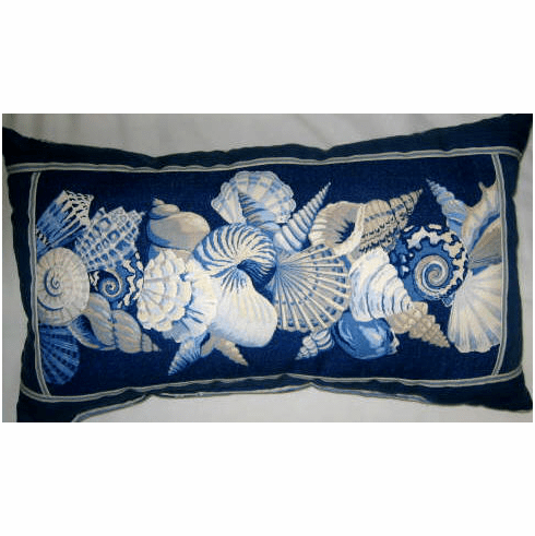 Sanibel Blue Multi Shell Oblong Pillow sold out