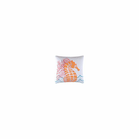 Seaglass Seahorse Pillow