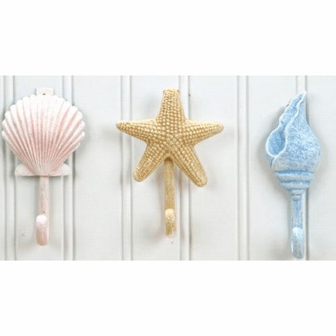 Seashell and Starfish hooks