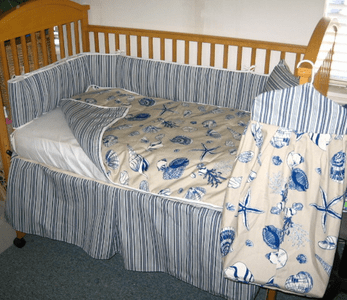 Seashell Baby Bedding Blue Sea 