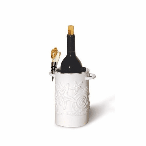 Shell Wine Cooler with Bottle Stopper