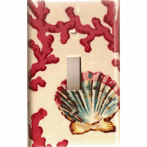 Single Switchplate Hamptons Coral