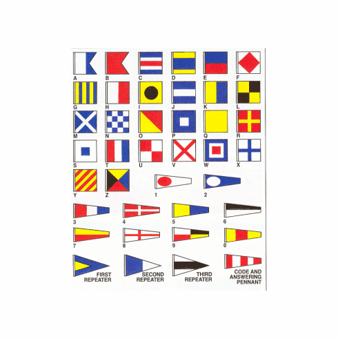 Sunbrella Indoor Out Door Nautical Code Flag Pillows