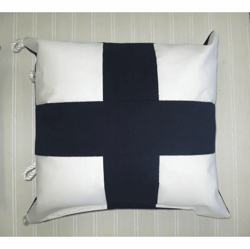 Sunbrella Nautical Flag Pillow Xray Letter X