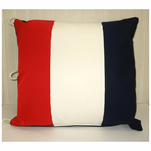 Sunbrella Nautical Pillow Tango Letter T