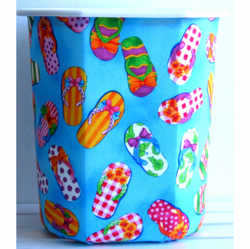 Teal Flip Flop Wastebasket