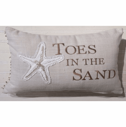 Toes in the Sand oblong Pillow