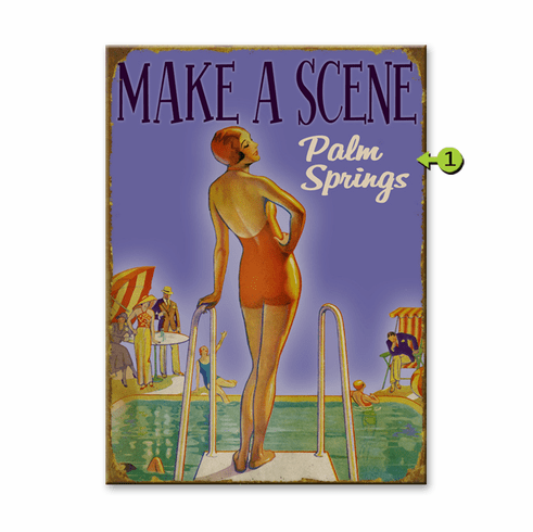 Vintage Beach Art Make A Scene
