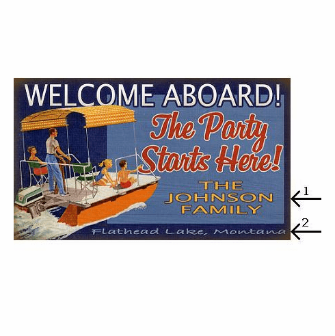 Vintage Electric Boat Wood Sign