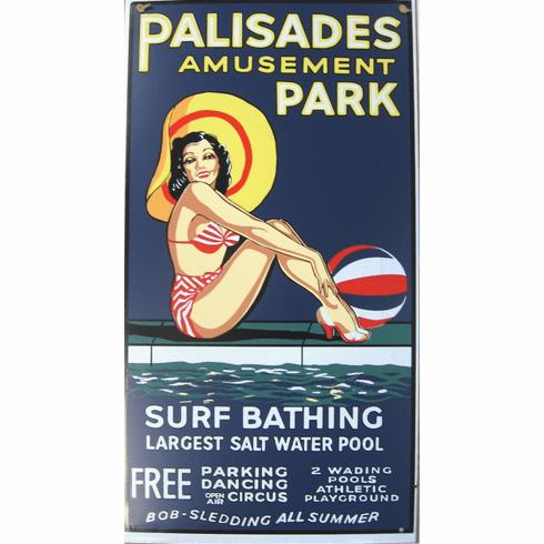 Vintage Style Beach Sign Palisades Park