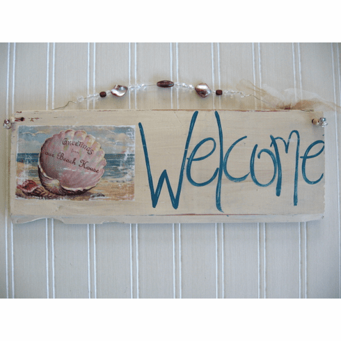 Vintage Style Welcome to the Beach House