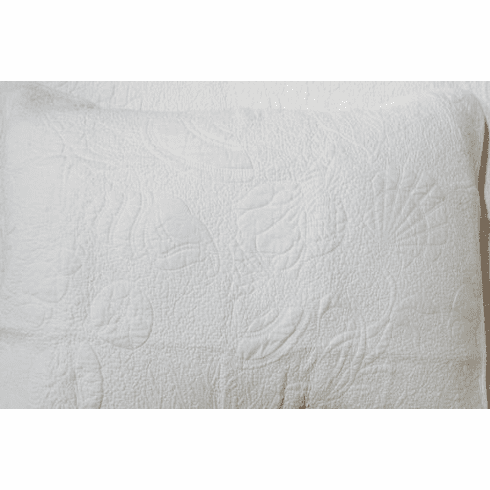 White Matelasse' Seashell Sham