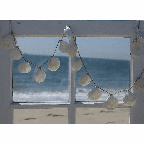 White Scallop Shell Garland 