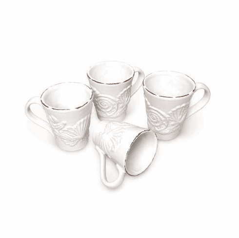 White Seashell Coffee Mugs