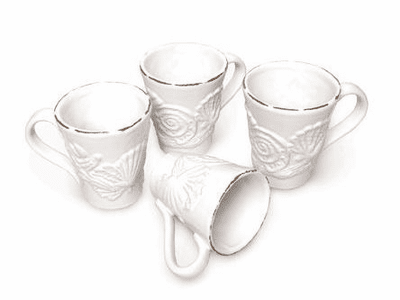 White Shell Coffee Mugs