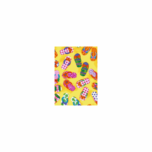 Yellow Flip Flop Shower Curtain