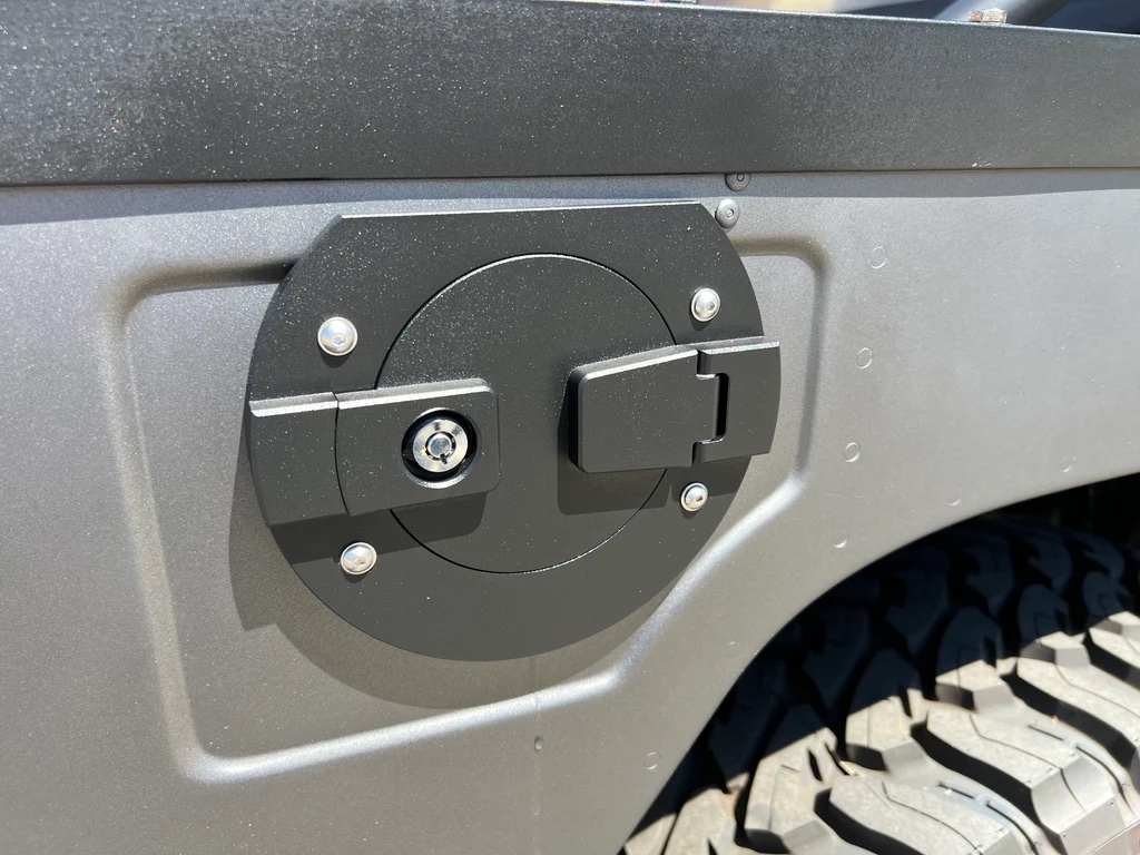 BILLET ALUMINUM LOCKING MAIN AND AUXILIARY FUEL DOOR SET