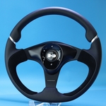 MOMO NERO STEERING WHEEL  ("H1" Horn Button sold separately). 
