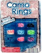 Camo Hand Painted Rings 1" Toy Capsules