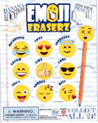 Emoji Erasers Banana Scented 1" Toy Capsules 250pcs