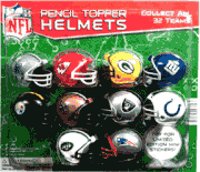 NFL Pencil Topper Helmets & Stickers 2" Toy Capsules 250pcs