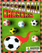 Soccer Ball Erasers 1" Toy Capsules 250pcs