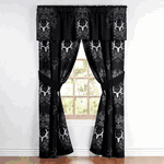 Bone Collector Black Curtains Drapes