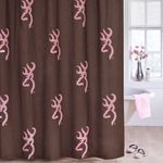 Browning Buckmark Pink Shower Curtain