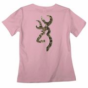 Browning Mossy Oak Camo Ladies Pink T-Shirt
