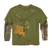 Buck Wear I Got Game Boys Shirt - Realtree