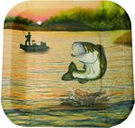 Gone Fishin' Fishing Party Paper Plate 7"