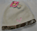 Ladies Reversible Beanie - Cream & Camo Mossy Oak