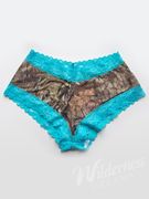 Mossy Oak Camo Aqua Lace Boy Short Panties