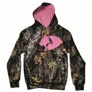 Mossy Oak Hoodie - Pink Logo Unisex Sizing