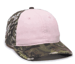 Mossy Oak Pink Camoflage Frayed Hat or Cap