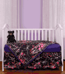 Muddy Girl Camo Baby or Toddler Girl Crib Bedding
