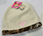 Mossy Oak Camo Reversible Ribbed Knit Beanie Hat