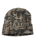 Oilfield Camo 12" Beanie Stocking Hat Cap