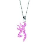 Browning Pink Bling Buckmark Necklace