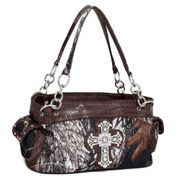 Mossy Oak Camo Rhinestone Cross Purse