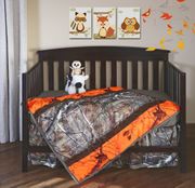Realtree Camouflage & Blaze Orange Crib Set