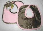 Realtree Camouflage & Pink Baby Bibs