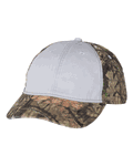 Realtree or Mossy Oak Gray or Khaki Front Panel Hat Cap